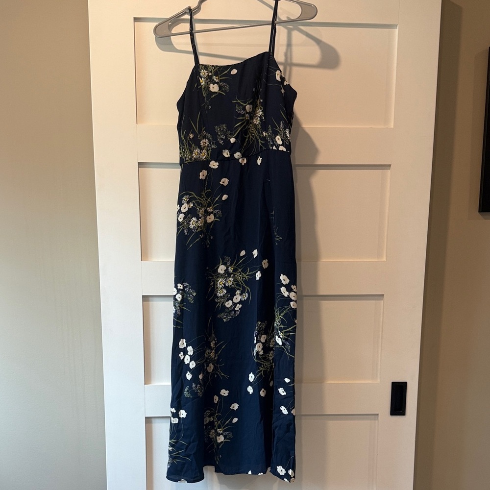 Blue Rain Navy Floral Maxi Dress